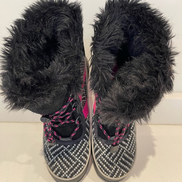 $85 Sorel Waterproof Black Pink Tweed Size 5 Winter Boots NY2424-010 Tivoli II - Picture 5 of 11